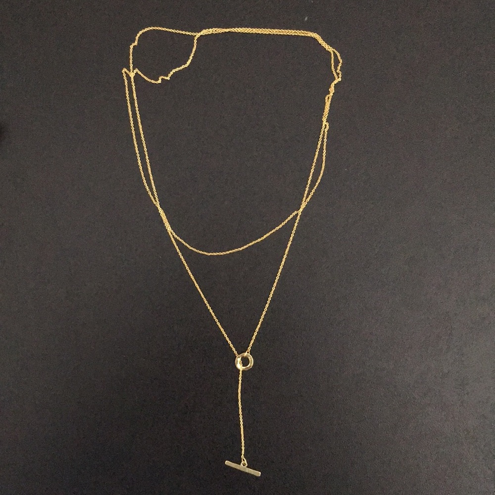 Gorjana gold lariat necklace